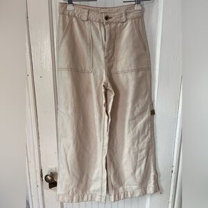 Chic Cream Wide Leg Pants